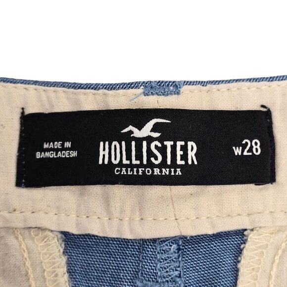 NWT Hollister Men's 28 Blue Pink Epic Flex Flamingo Flat Front Shorts 7" - Picture 12 of 15